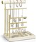 Jewelry Stand Organizer – Cloud White Holder with Ring Tray, Necklace Bracket, and Earring Display